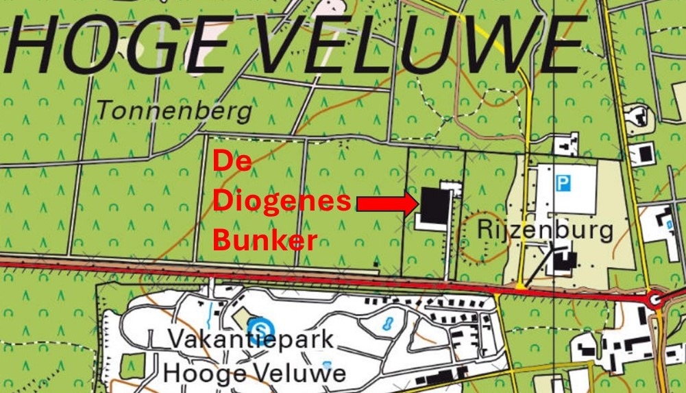 Schaarsbergen lokatie Diogenes Bunker kaart Topotijdreis 2023